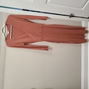 Neesee's Rustic orange sweater fitted dress